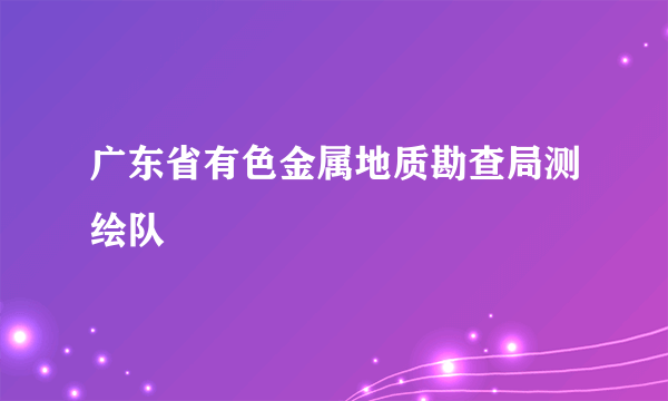 广东省有色金属地质勘查局测绘队