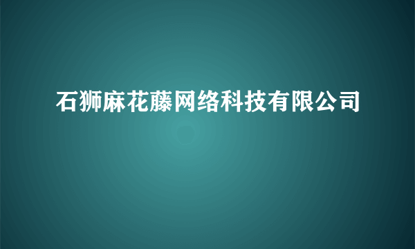 石狮麻花藤网络科技有限公司