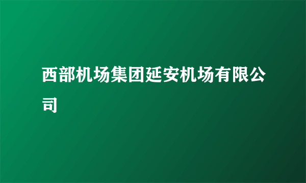 西部机场集团延安机场有限公司