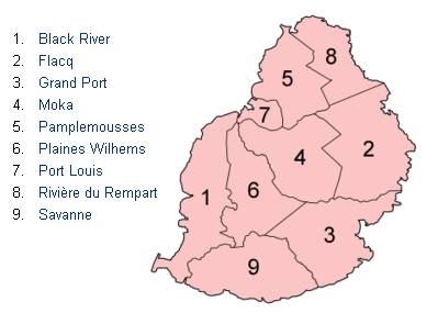 毛里求斯行政区划