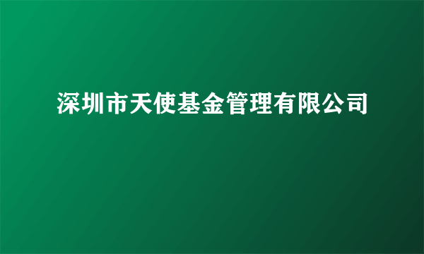 深圳市天使基金管理有限公司