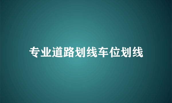 专业道路划线车位划线