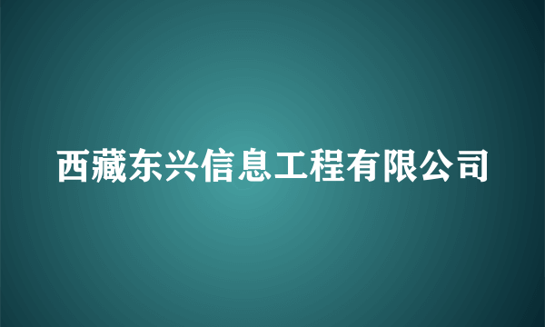 西藏东兴信息工程有限公司