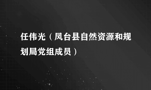 任伟光（凤台县自然资源和规划局党组成员）