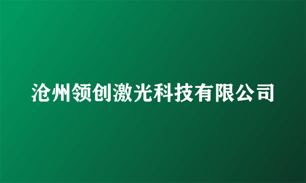 沧州领创激光科技有限公司