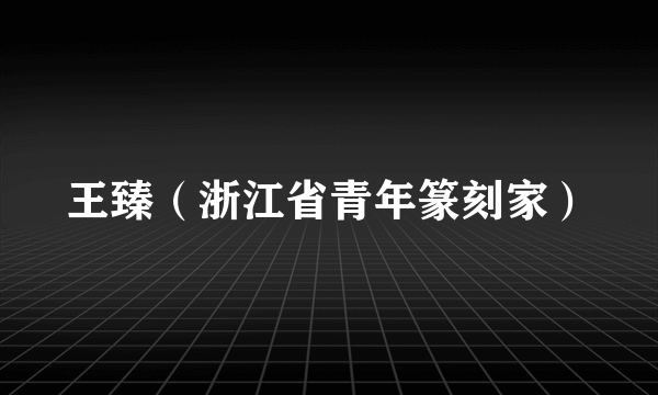 王臻（浙江省青年篆刻家）