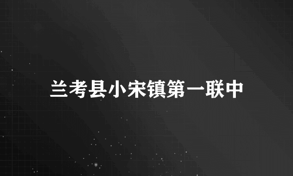 兰考县小宋镇第一联中