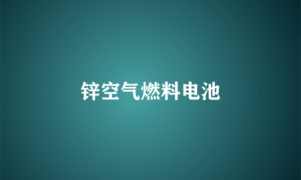 锌空气燃料电池