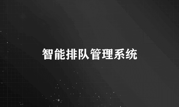 智能排队管理系统