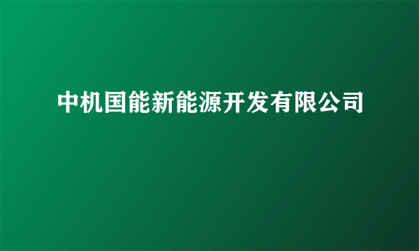 中机国能新能源开发有限公司