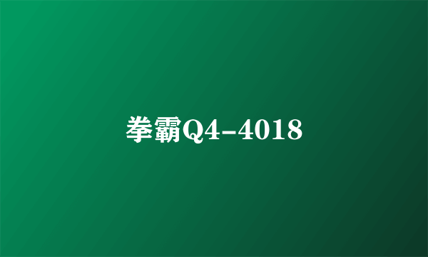 拳霸Q4-4018