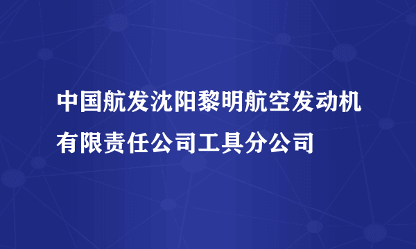 中国航发沈阳黎明航空发动机有限责任公司工具分公司