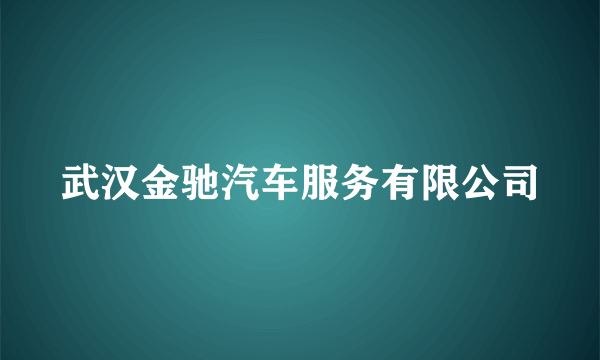 武汉金驰汽车服务有限公司