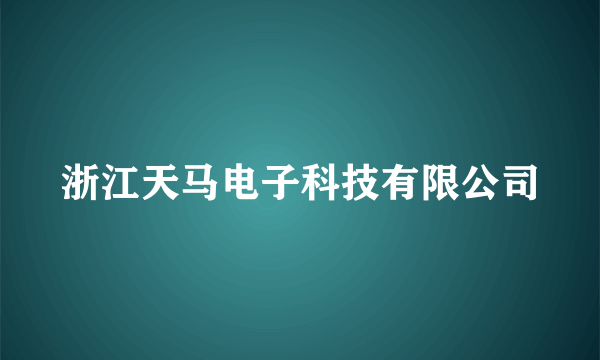 浙江天马电子科技有限公司