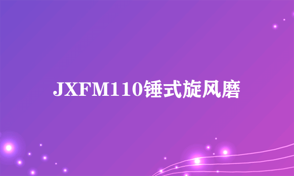 JXFM110锤式旋风磨