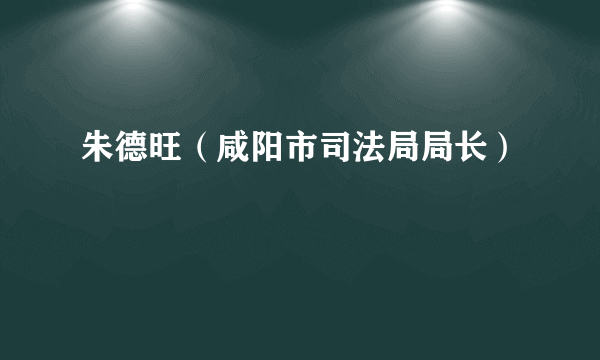 朱德旺（咸阳市司法局局长）