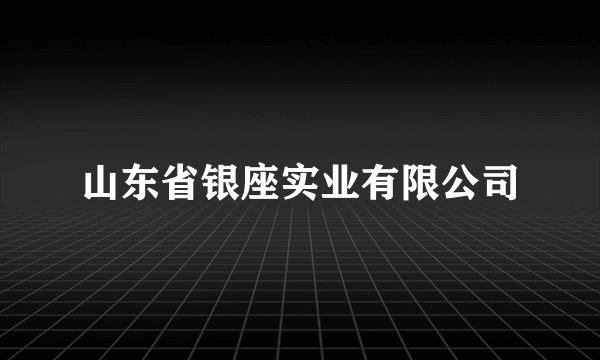 山东省银座实业有限公司