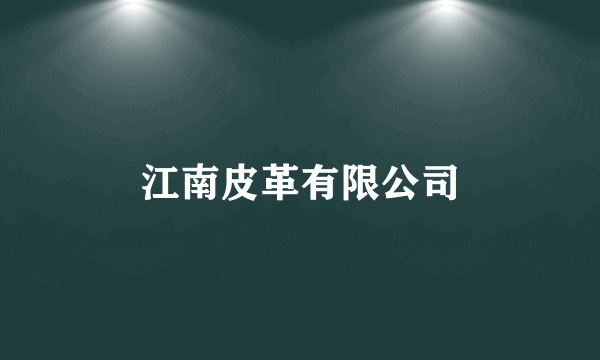 江南皮革有限公司