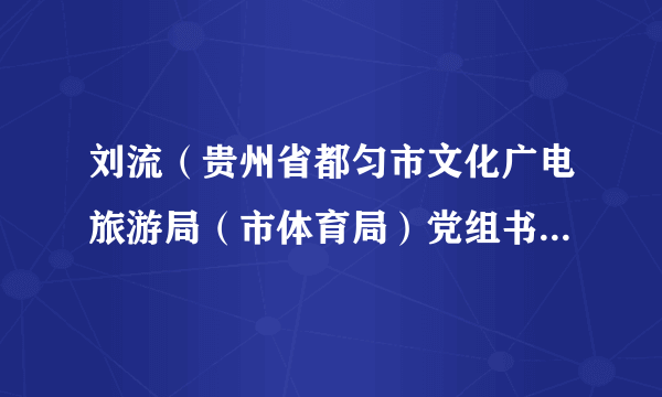 刘流（贵州省都匀市文化广电旅游局（市体育局）党组书记，局长）