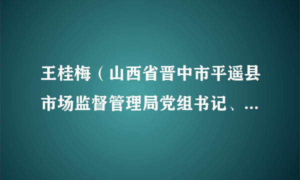 王桂梅（山西省晋中市平遥县市场监督管理局党组书记、局长、县市场监管综合行政执法队队长）