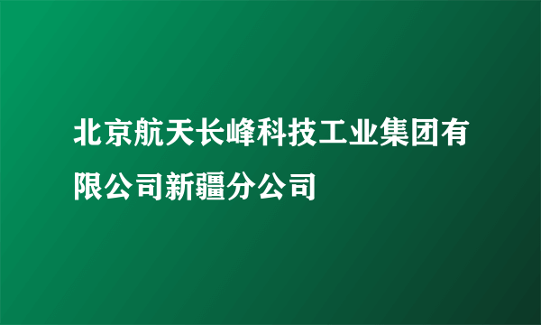 北京航天长峰科技工业集团有限公司新疆分公司