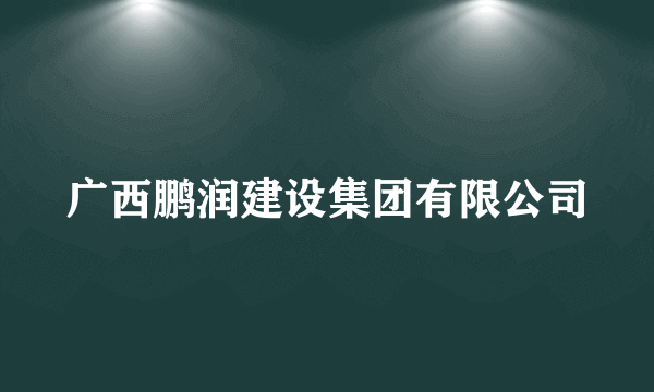 广西鹏润建设集团有限公司