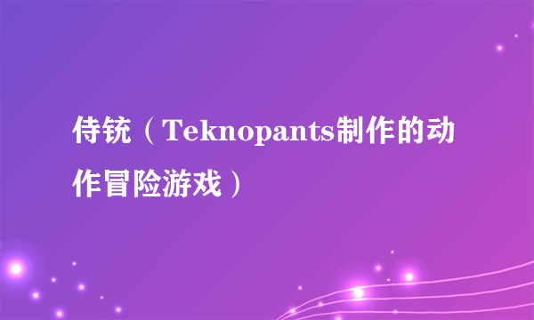 侍铳（Teknopants制作的动作冒险游戏）