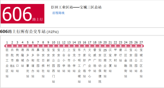 深圳公交606路