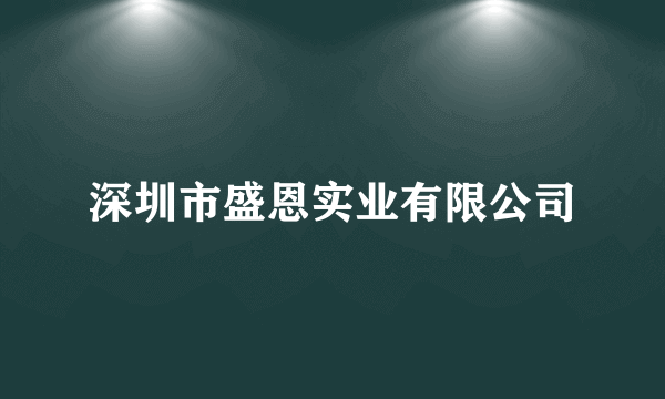 深圳市盛恩实业有限公司