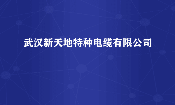 武汉新天地特种电缆有限公司