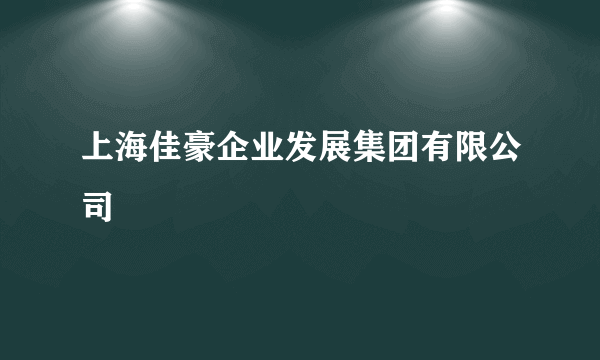 上海佳豪企业发展集团有限公司