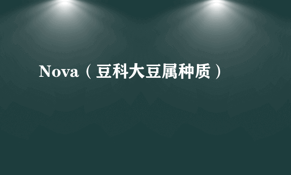 Nova（豆科大豆属种质）