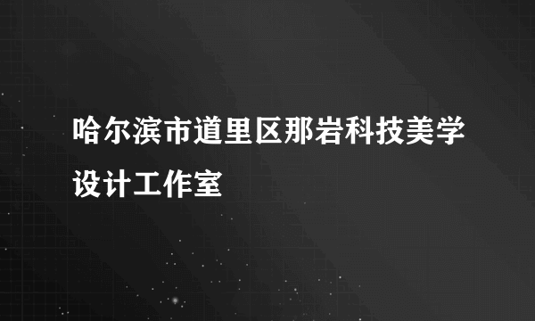 哈尔滨市道里区那岩科技美学设计工作室