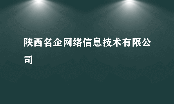 陕西名企网络信息技术有限公司