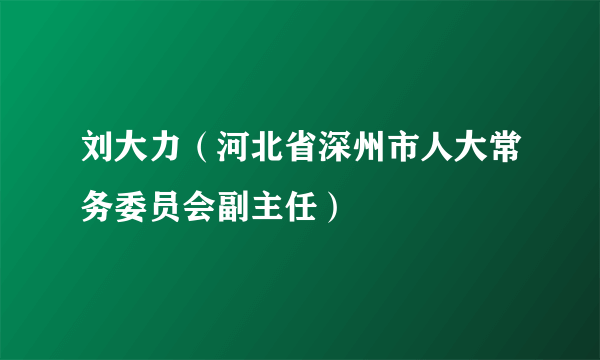 刘大力（河北省深州市人大常务委员会副主任）